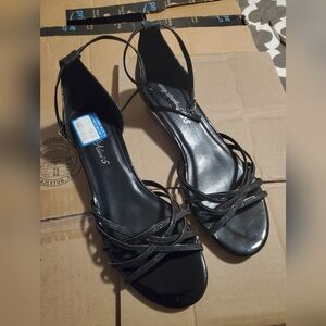 Easy Street Black Strappy Heels